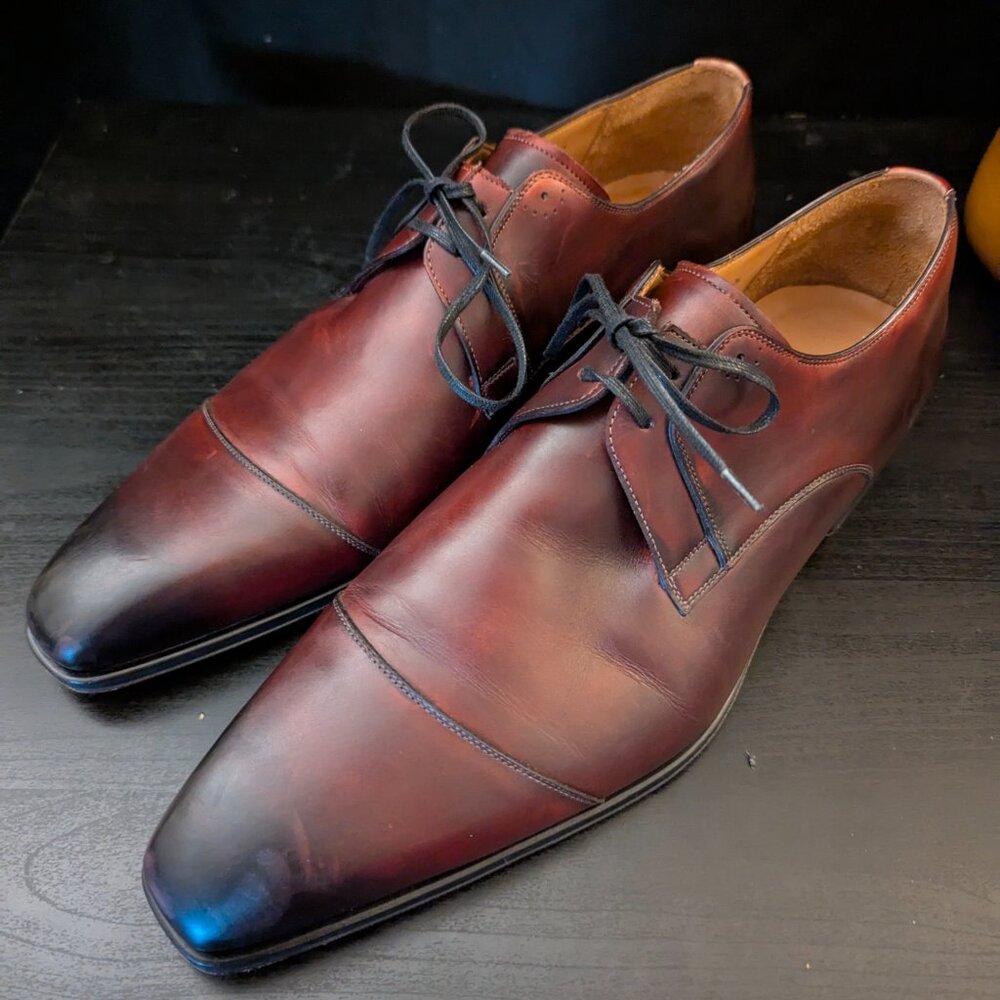 Finsbury Collection Vendome Men's Brown Leather Cap toe Oxfords EU 45.5 US 11.5 - Picture 12 of 14